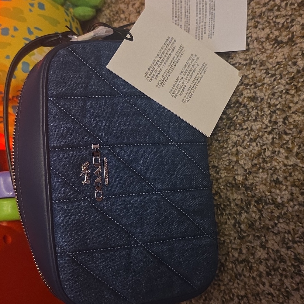 NWT Coach Mini Jamie Camera Bag in signature denim